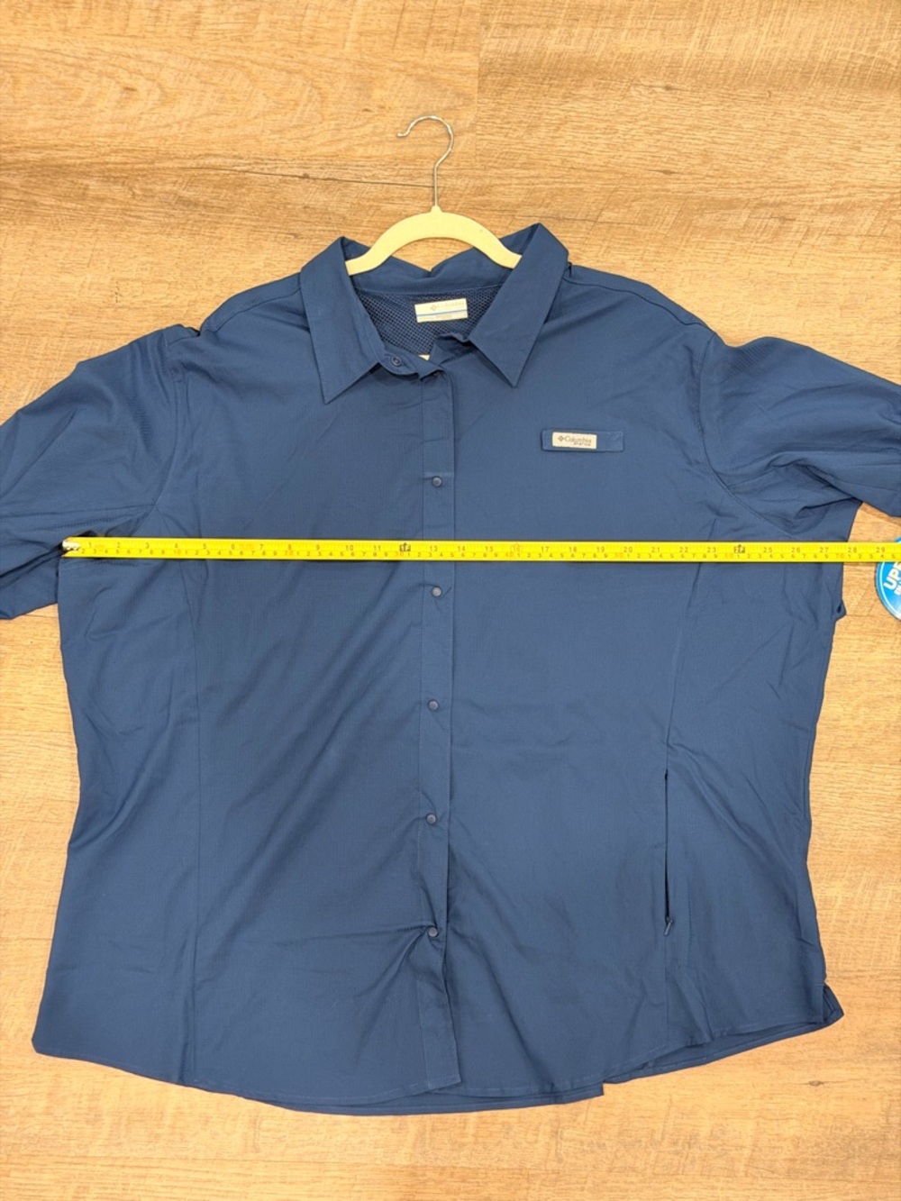 Columbia Tamiami Long Sleeve Shirt Womens 3X Plus Size UPF 40 Fishing NWT Navy - Picture 7 of 11
